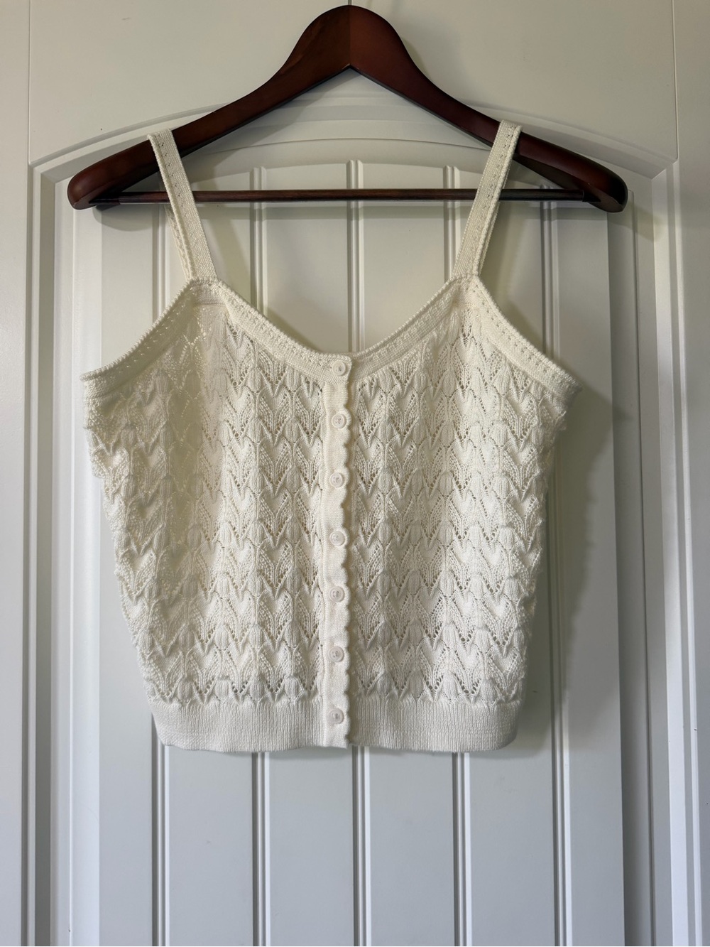 Universal Thread Cream Knit Button-Front Camisole
